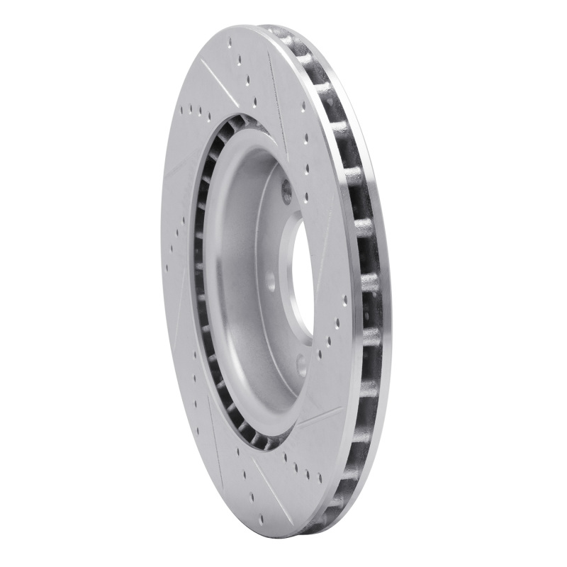 Land Rover Discovery Brake Rotor (1) - Rear Left - R1 Concepts - Drilled & Slotted - Silver - `18-`20